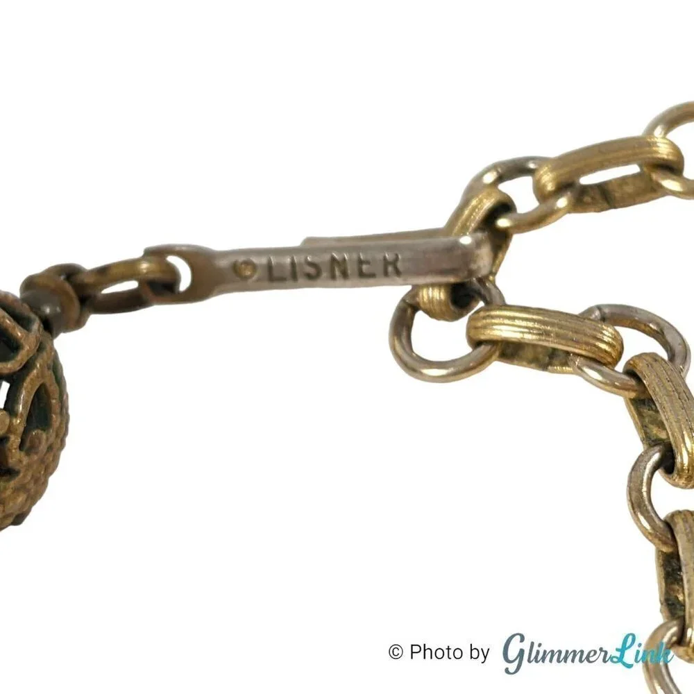 Vintage 1960s Lisner Aurora Borealis Filigree Beads Choker Necklace